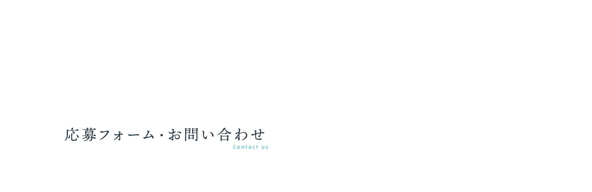 応募フォーム・お問い合わせ